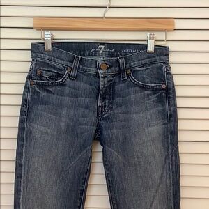 7 For All Mankind Blue Straight Leg Jeans